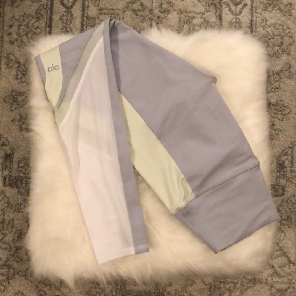 Alo Yoga Elevate Legging Dusk/Icicle Glossy/ White